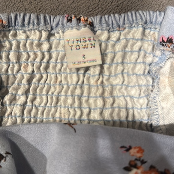 NWT  Juniors' Tinsel Town - Love, Fire Square Neck Babydoll Top. Size Small - Picture 7 of 7